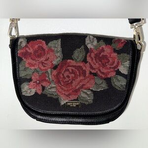Kate Spade Floral Black Crossbody Bag- vintage
